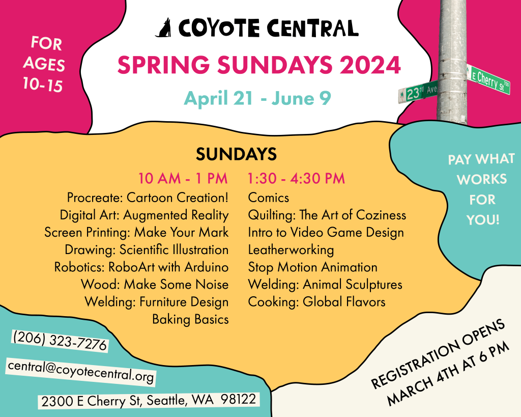 Register youth for spring classes at Coyote Central today!